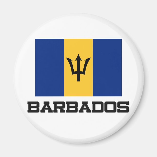 Barbados Flagga Magnet (Framsidan)