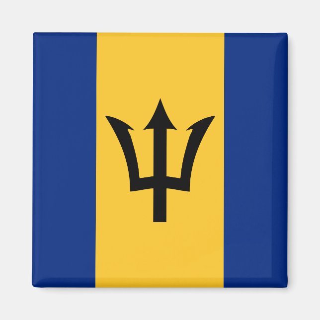 Barbados Flagga Magnet (Framsidan)