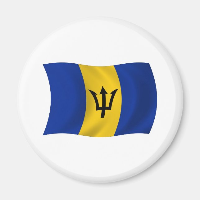 Barbados Flagga Magnet (Framsidan)