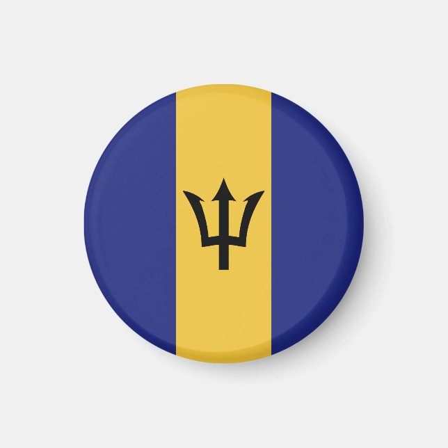 Barbados flagga magnet (Framsidan)