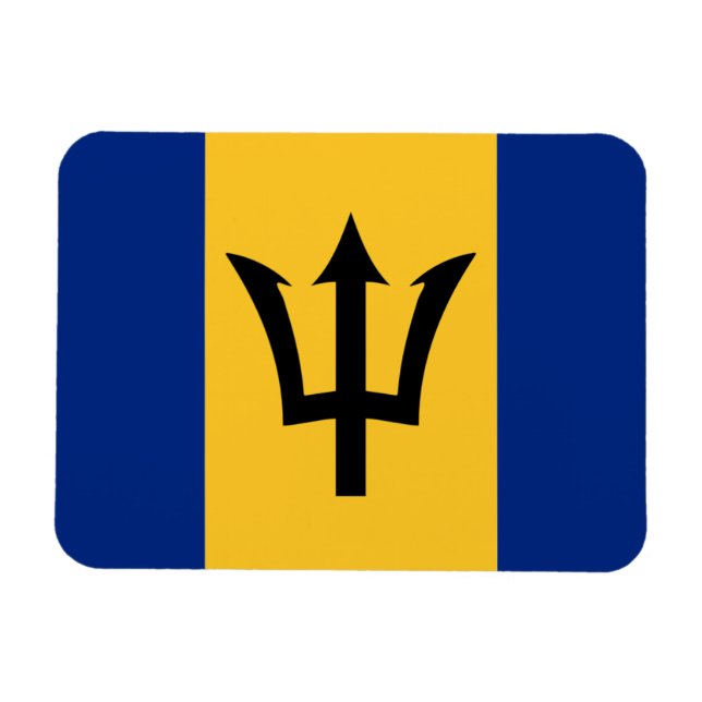 Barbados Flagga Magnet (Horisontell)