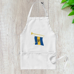 Barbados-Flagga med Bugle Patriotic Västindien Förkläde