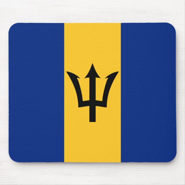 Barbados flagga Mousepad Musmatta (Framsidan)