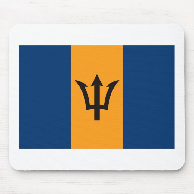 Barbados flagga Mousepad Musmatta (Framsidan)