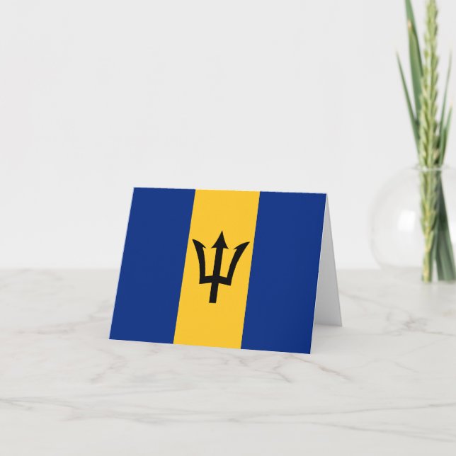 Barbados Flagga Notekort Kort (Framsida)