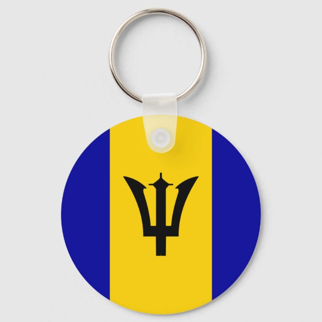 Barbados Flagga Nyckelring (Framsida)