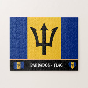 Barbados Flagga och Barbadosan land / Barbados Pussel