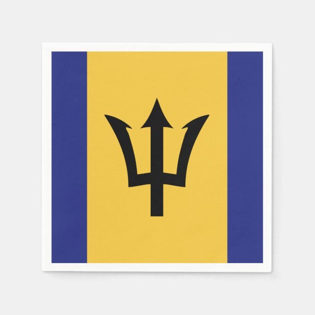 Barbados Flagga Pappersservett (Framsidan)