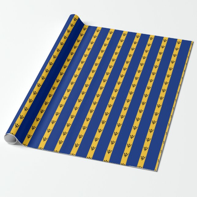 Barbados Flagga Papprare Presentpapper (Utrullad)