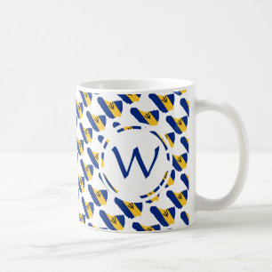 BARBADOS Flagga Patriotic Anpassningsbar Monogram Kaffemugg