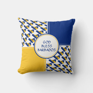 BARBADOS Flagga Patriotic Bajan Kudde