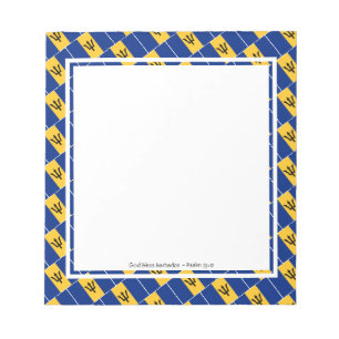 BARBADOS FLAGGA Patriotic BARBADIAN Personlig Anteckningsblock