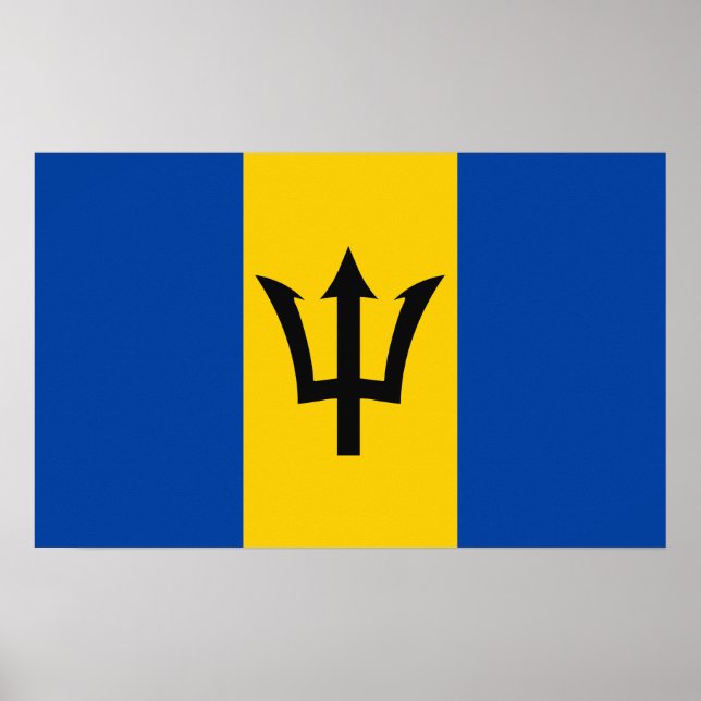 Barbados Flagga Poster (Framsidan)