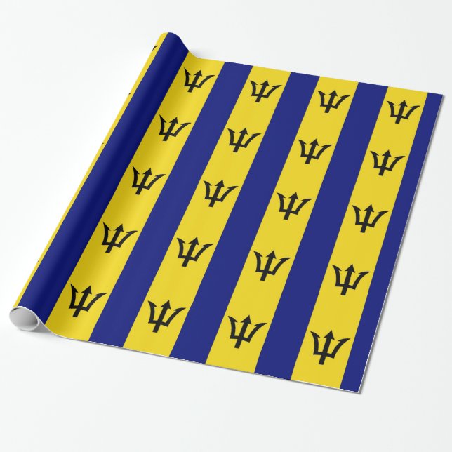 Barbados Flagga Presentpapper (Utrullad)