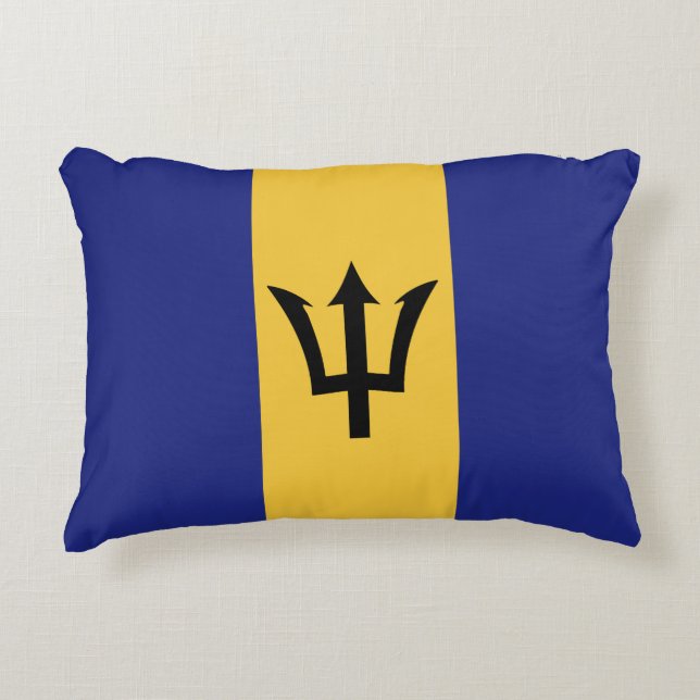 Barbados flagga prydnadskudde (Framsidan)
