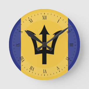 Barbados flagga rund klocka