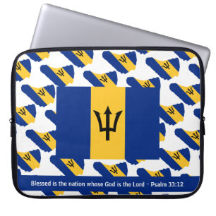 BARBADOS FLAGGA Skript för Anpassningsbar Blad Laptop Fodral