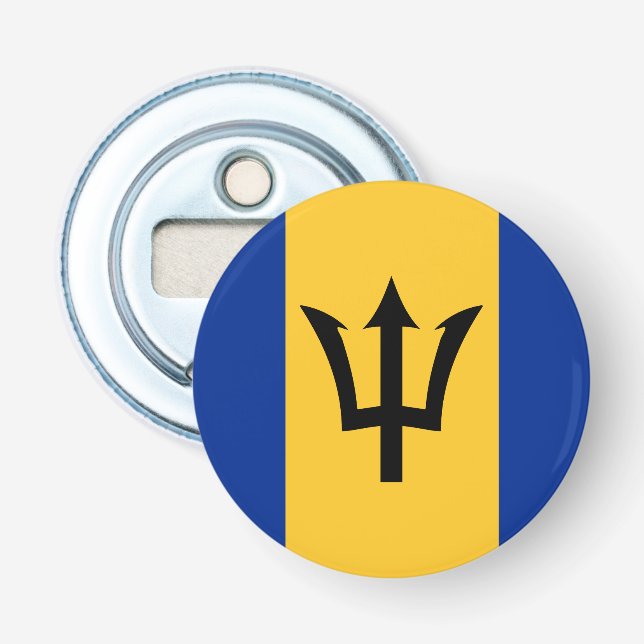 Barbados Flagga Souvenir Flasköppnare (Framsidan)