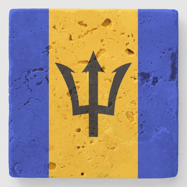 Barbados Flagga Stenunderlägg (Framsidan)