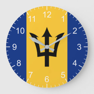 Barbados Flagga Stor Klocka