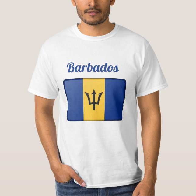 Barbados Flagga T-Shirt (Framsida)