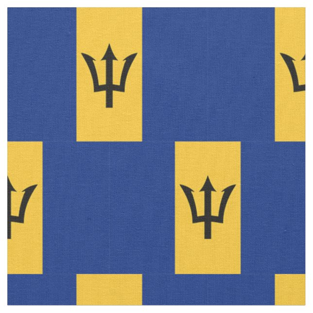 Barbados flagga tyg (Närbild)