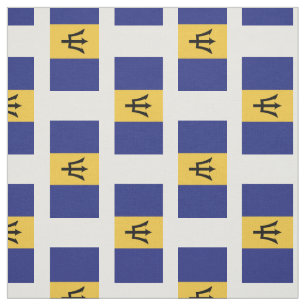 Barbados flagga tyg