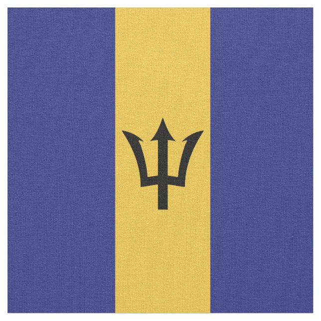 Barbados flagga tyg (Närbild)