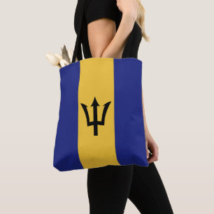Barbados flagga tygkasse