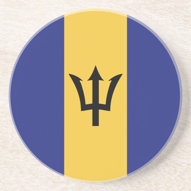 Barbados flagga underlägg (Framsidan)