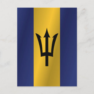 Barbados flagga vykort