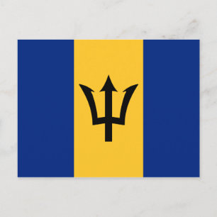 Barbados Flagga vykort