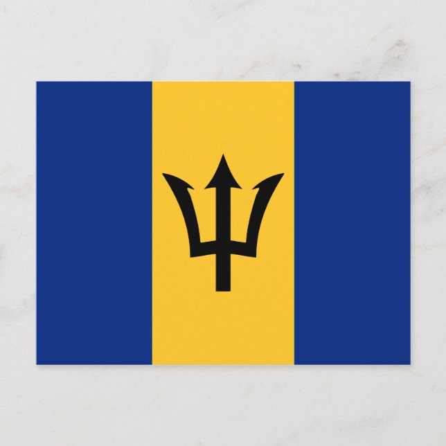Barbados Flagga vykort (Framsida)