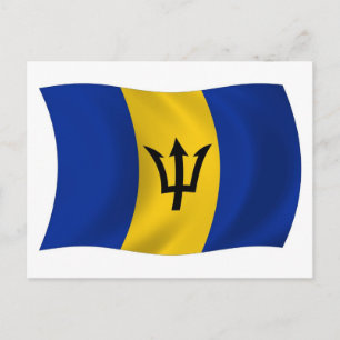 Barbados Flagga vykort