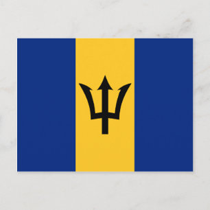 Barbados Flagga vykort