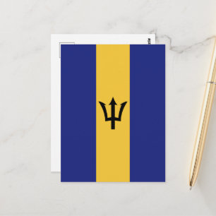 Barbados flagga vykort