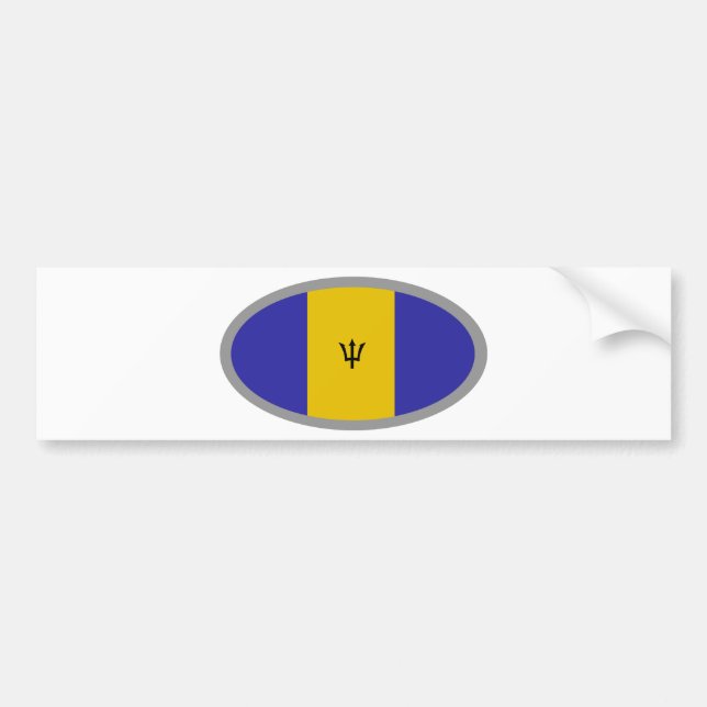 Barbados flaggadesign! bildekal (Framsidan)