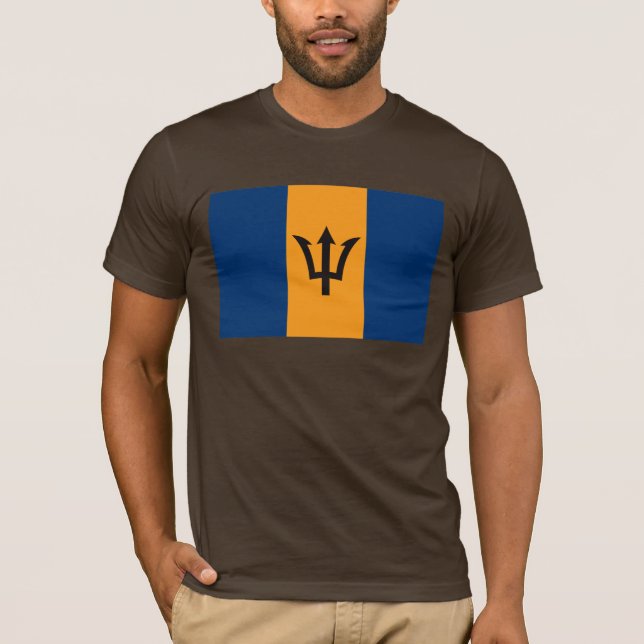 Barbados flaggaT-tröja Tee Shirt (Framsida)