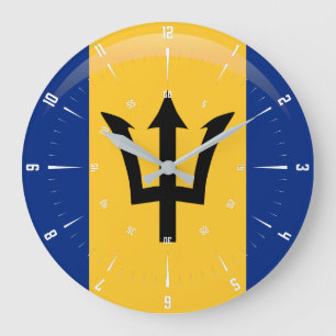 Barbados    FlagLarge Clock Stor Klocka