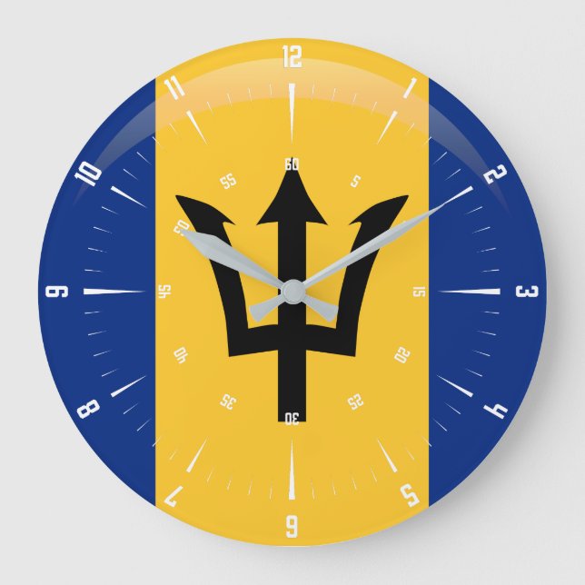Barbados    FlagLarge Clock Stor Klocka (Framsida)