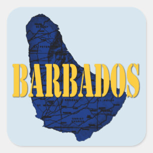 Barbados Fyrkantigt Klistermärke