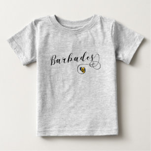 Barbados Heart Flagga, Barbadien T Shirt