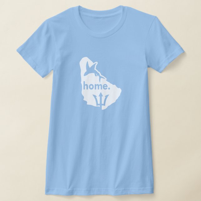 Barbados Is Home T Shirt (Laydown)