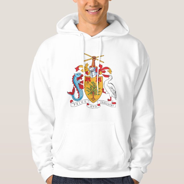 Barbados Jackar om Arm Hoodie (Framsida)