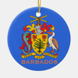 Barbados Jackar om Arm och Flagga jul Ornament