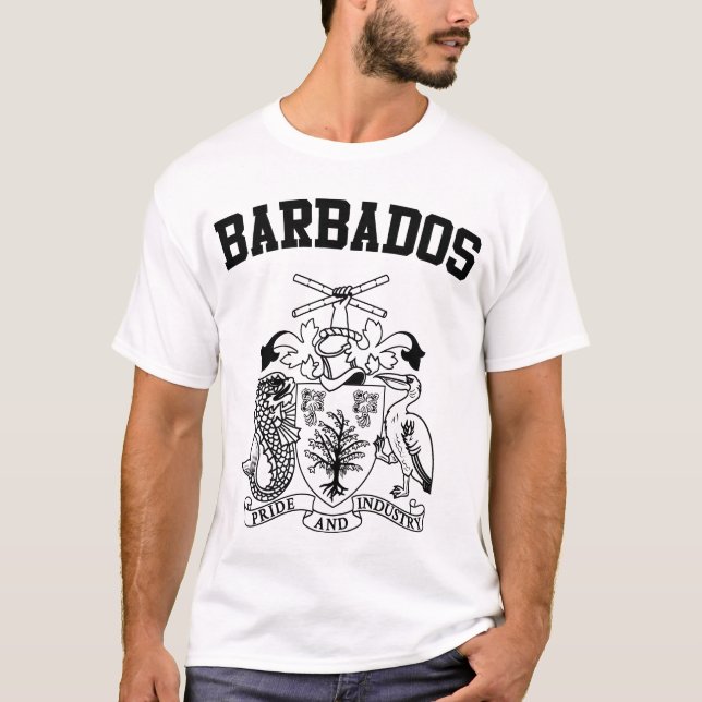 Barbados Jackar om Arm T-shirt (Framsida)