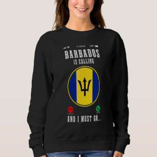 Barbados kallar och jag måste åka  Barbadiansk fla T Shirt