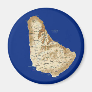 Barbados kartamagnet magnet