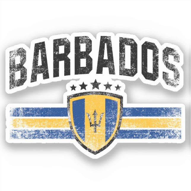 Barbados Klistermärken (Framsida)