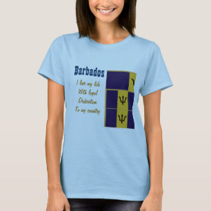 Barbados lojalitet mot mina t-shirts med land